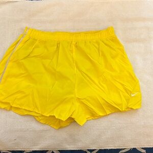 Nike Women's Sunshine Yellow Athletic Shorts